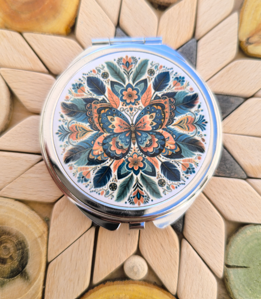 Miroir "Mandala Papillons" N°26