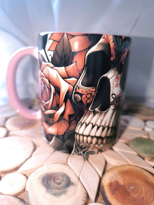 Tête de mort & rose N°28